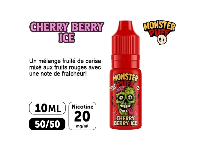 E-LIQUIDE MONSTER CERISE FRUITS ROUGES ICE 20 MG