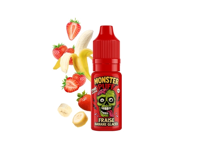 E-LIQUIDE MONSTER FRAISE BANANE ICE 20 MG