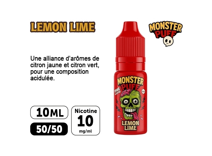 E-LIQUIDE MONSTER LEMON LIME 10 MG