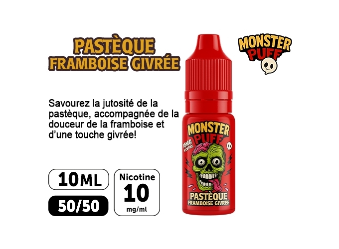 E-LIQUIDE MONSTER PASTÉQUE FRAMBOISE ICE 10 MG