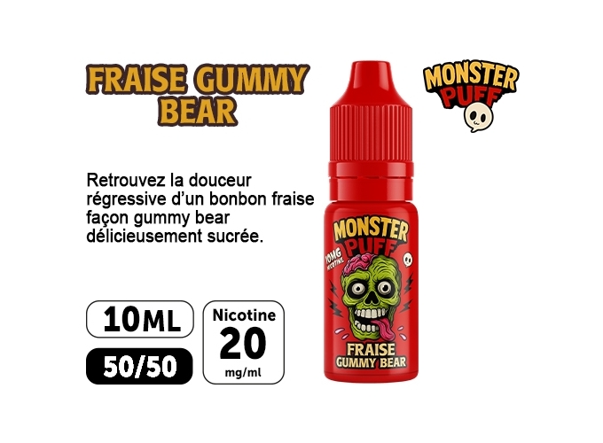 E-LIQUIDE MONSTER STRAWBERRY GUMMY BEAR 20 MG