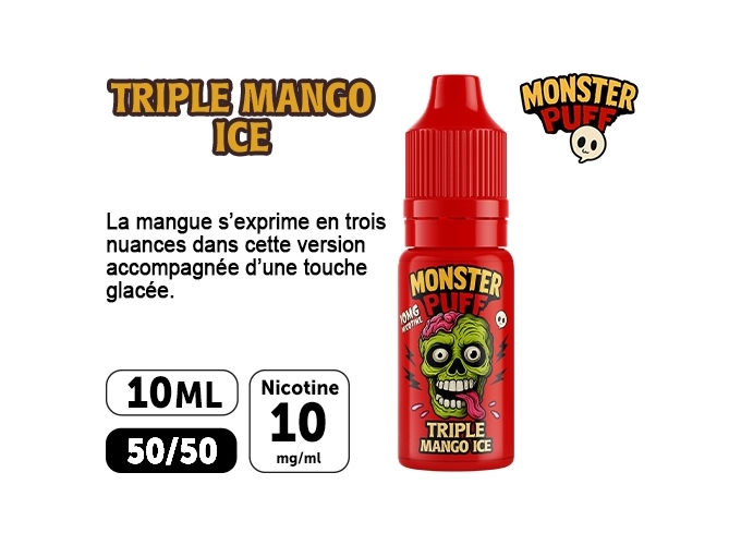 E-LIQUIDE MONSTER TRIPLE MANGO ICE 10 MG