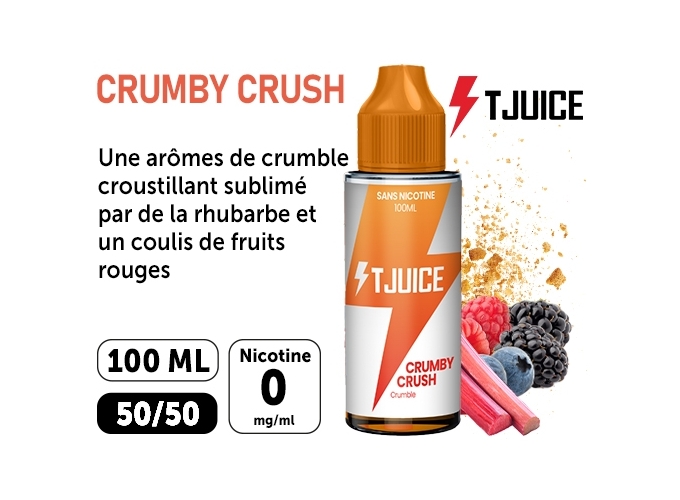 E-LIQUIDE T-JUICE 100 ml  CRUMBY CRUSH  00 mg