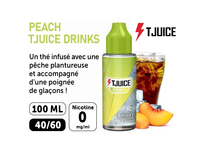 E-LIQUIDE T-JUICE 100 ml  PEACH T  00 mg