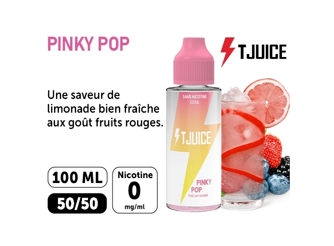 E-LIQUIDE T-JUICE 100 ml  PINKY POP  00 mg