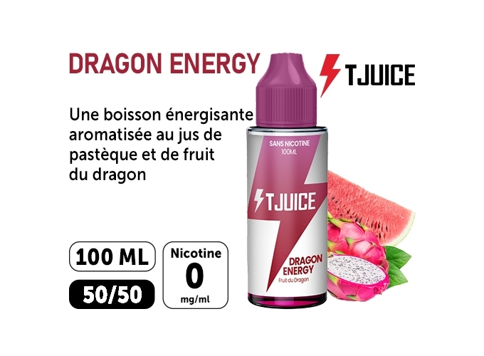 E-LIQUIDE T-JUICE 100ml  DRAGON ENERGY  00 mg (6)