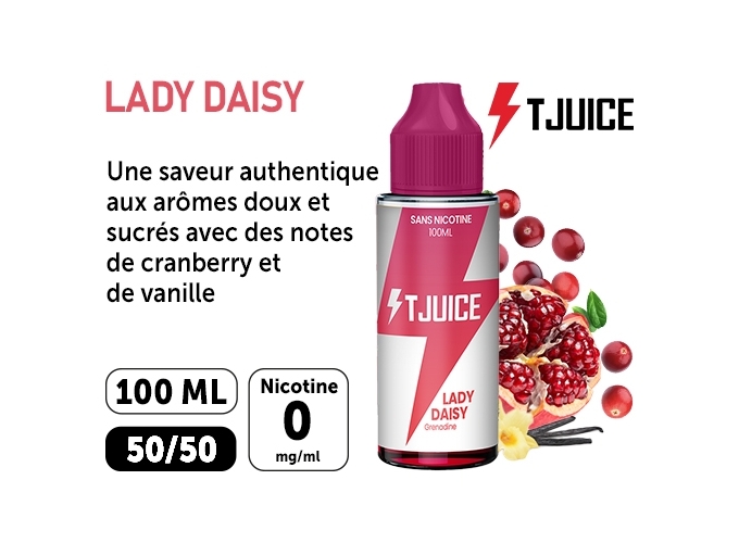 E-LIQUIDE T-JUICE 100ml  LADY DAISY  00 mg