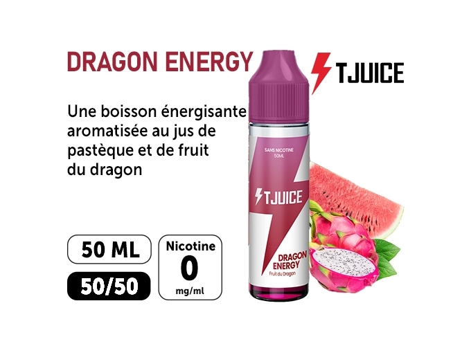 E-LIQUIDE T-JUICE 50ml  DRAGON ENERGY  00 mg (10)