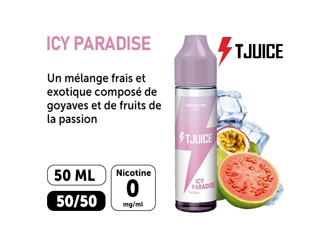 E-LIQUIDE T-JUICE 50ml  ICY PARADISE  00 mg (10)