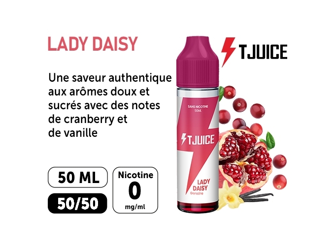 E-LIQUIDE T-JUICE 50ml  LADY DAISY  00 mg
