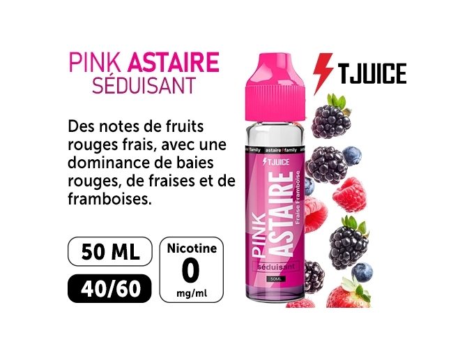 E-LIQUIDE T-JUICE 50ml  PINK ASTAIRE  00 mg