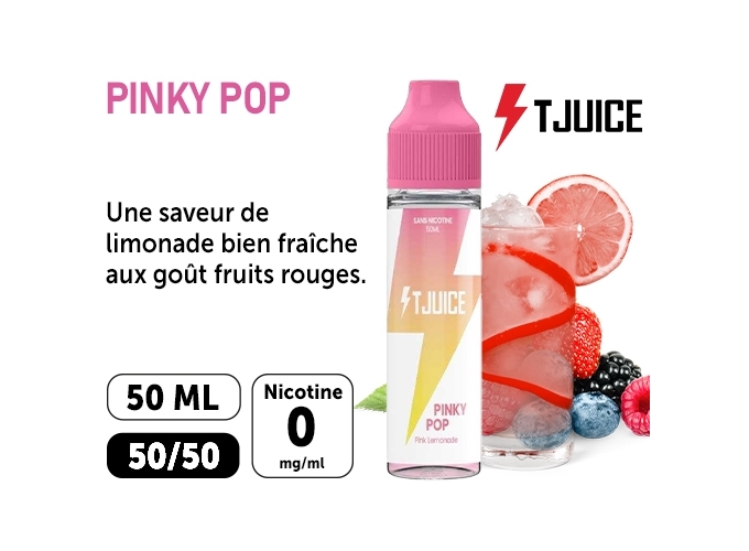 E-LIQUIDE T-JUICE 50ml  PINKY POP  00 mg (10)