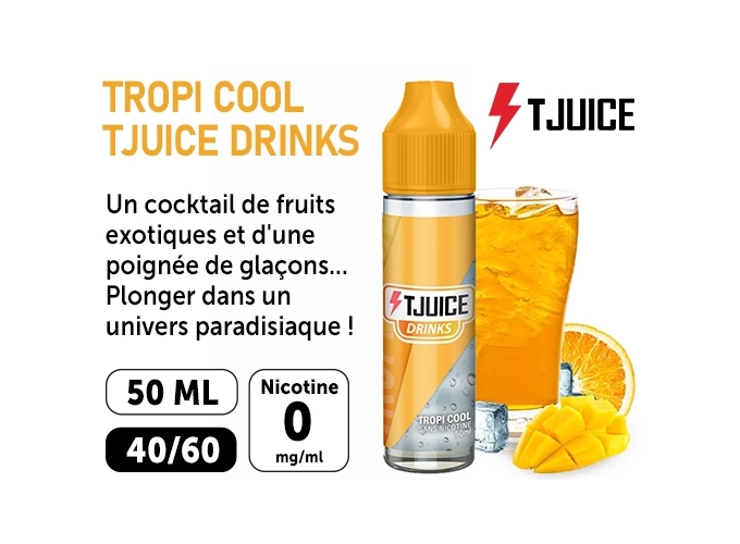 E-LIQUIDE T-JUICE 50ml  TROPI COOL  00 mg