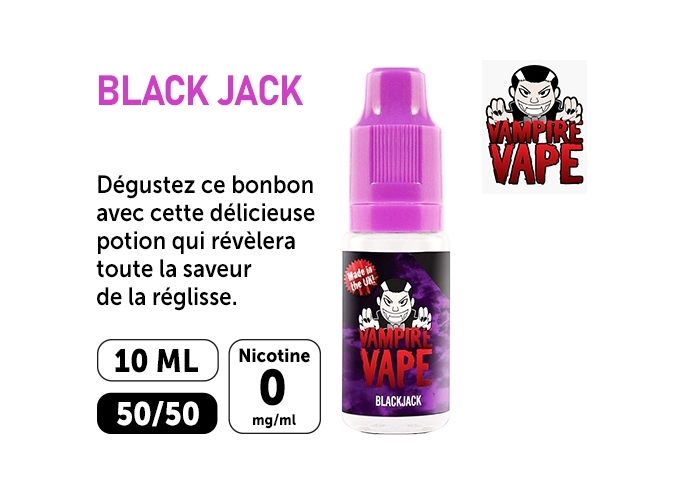 E-LIQUIDE VAMPIRE VAPE 10ml BLACK JACK 00mg