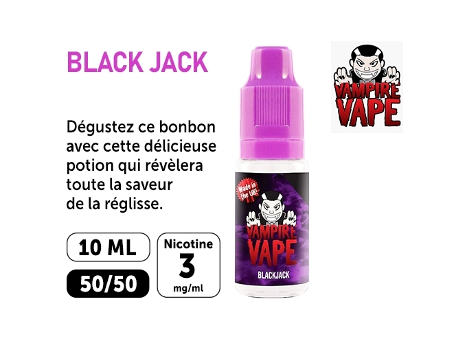 E-LIQUIDE VAMPIRE VAPE 10ml BLACK JACK 03mg