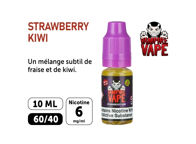 E-LIQUIDE VAMPIRE VAPE 10ml FRAISE KIWI 06 mg