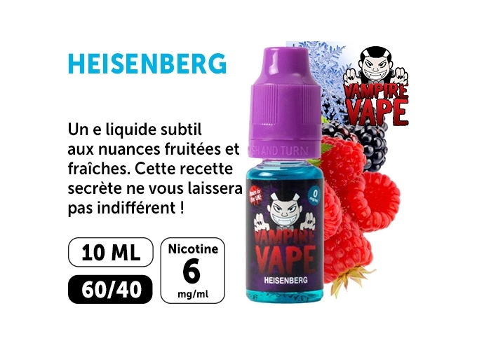 E-LIQUIDE VAMPIRE VAPE 10ml HEISENBERG 06mg