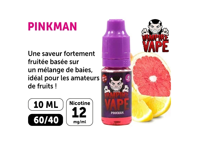 E-LIQUIDE VAMPIRE VAPE 10ml PINKMAN 12mg