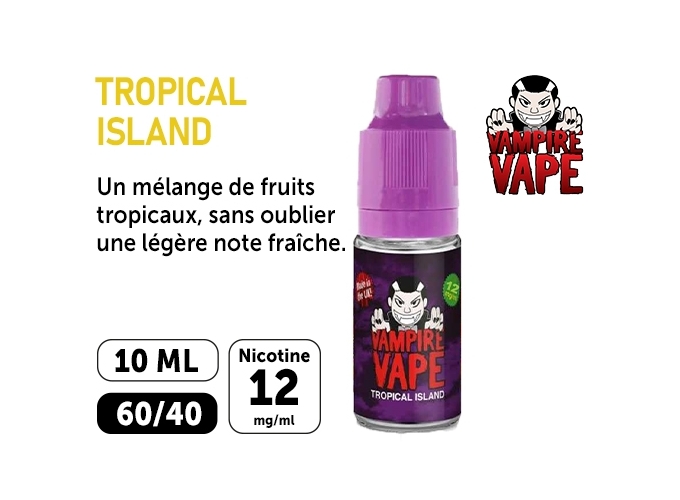 E-LIQUIDE VAMPIRE VAPE 10ml TROPICAL ISLAND 12mg