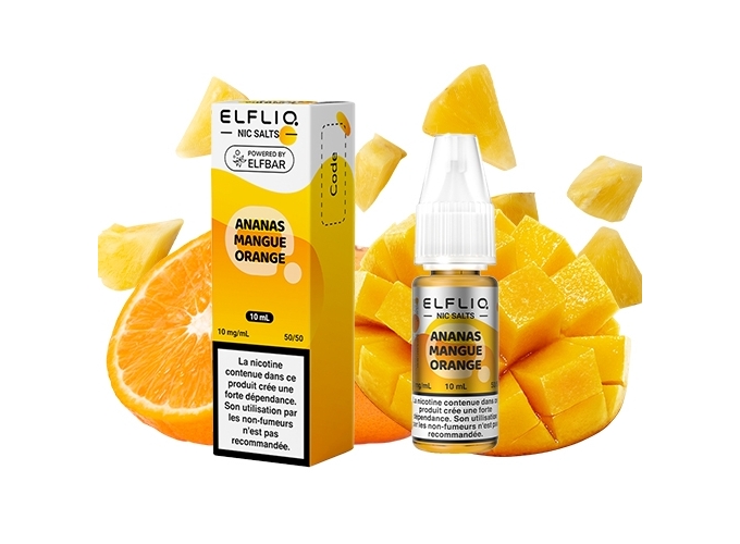 ELFLIQ  ANANAS MANGUE ORANGE   10ML 10MG