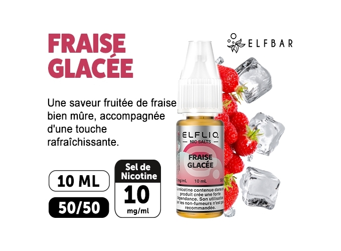 ELFLIQ FRAISE GLACEE 10ML 10MG