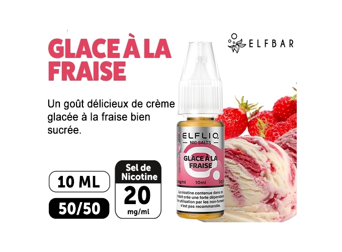 ELFLIQ  GLACE A LA FRAISE  10ML 20MG