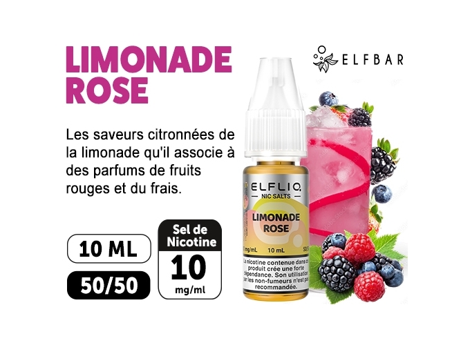 ELFLIQ LIMONADE ROSE 10ML 10MG