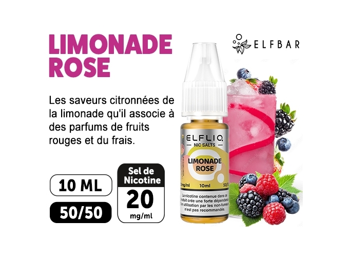 ELFLIQ LIMONADE ROSE 10ML 20MG