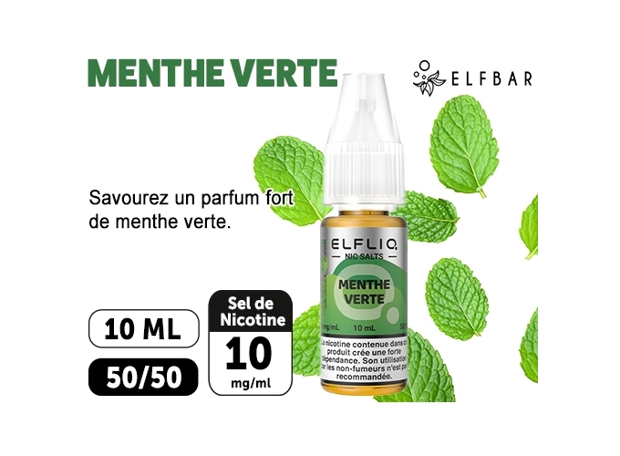 ELFLIQ  MENTHE VERTE 10ML 10MG