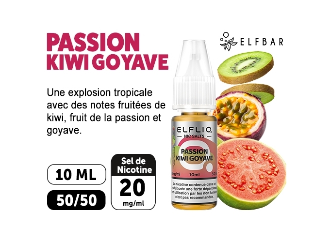 ELFLIQ  PASSION KIWI GOYAVE  10ML 20MG