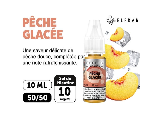 ELFLIQ  PECHE GLACÉE 10ML 10MG