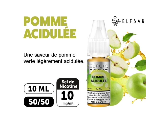 ELFLIQ  POMME ACIDULE   10ML 10MG