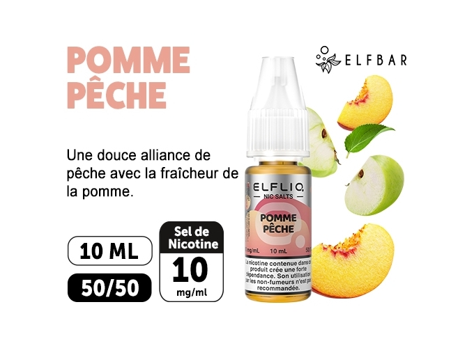 ELFLIQ POMME PECHE 10ML 10MG