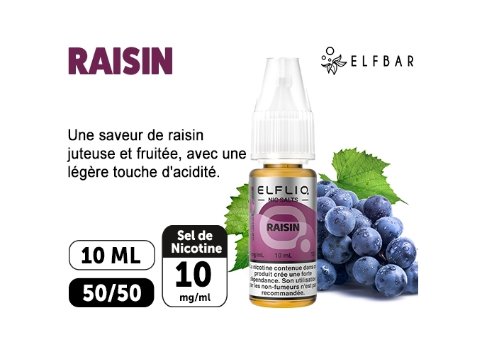 ELFLIQ  RAISIN  10ML 10MG