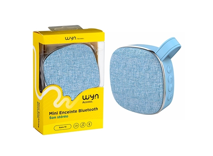 ** ENCEINTE MINI BLUETOOTH STEREO BLEUE