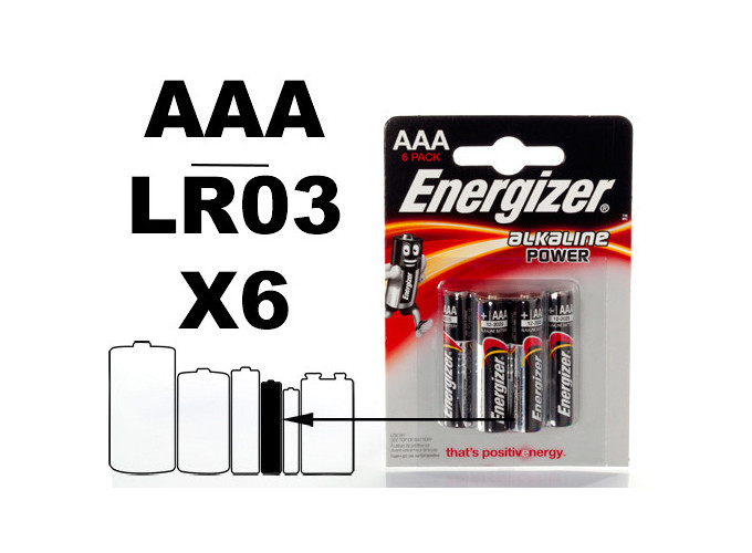 ENERGIZER AAA CTE 6  LR03 'ALCALINE POWER' (12)