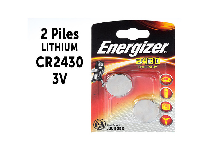 ENERGIZER   CARTE 2 PILES CR2430 LITHIUM 3V (10)