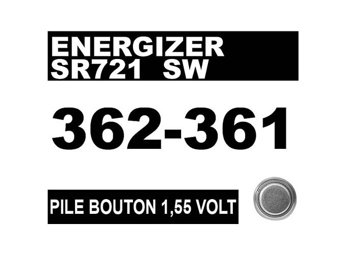 ENERGIZER PILE 362-SR721S 361-SR721W 1,5V (10)