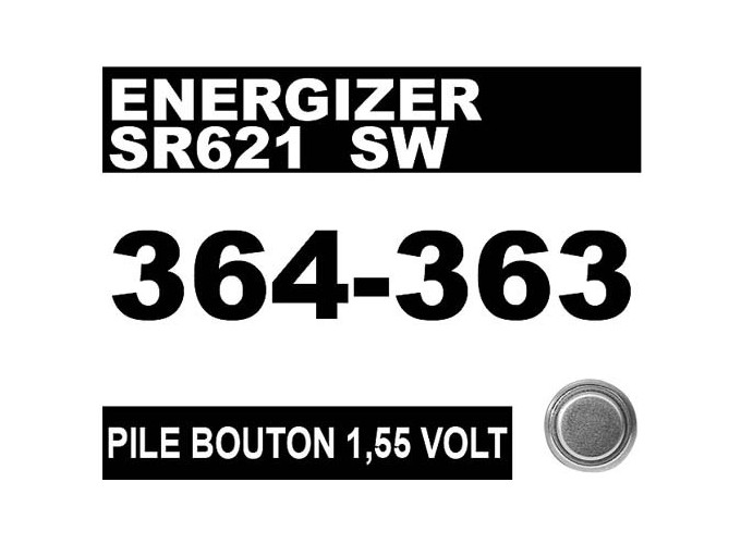 ENERGIZER PILE 364-SR621SW 363-SR621W 1,5V (10)