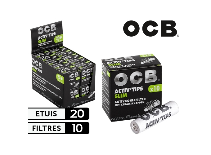 ETUI 10 FILTRES OCB CHARBON 7mm (BTE 20)
