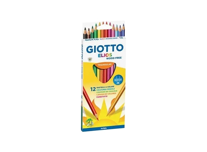 ETUI 12 CRAYONS COULEUR 18CM GIOTTO (10)