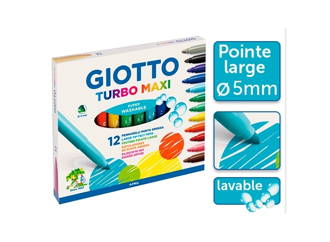 ETUI 12 FEUTRES COLORIAGES MAXI GIOTTO (10)
