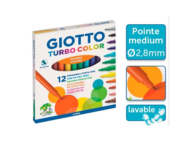 ETUI 12 FEUTRES COLORIAGES MEDIUM GIOTTO (10)