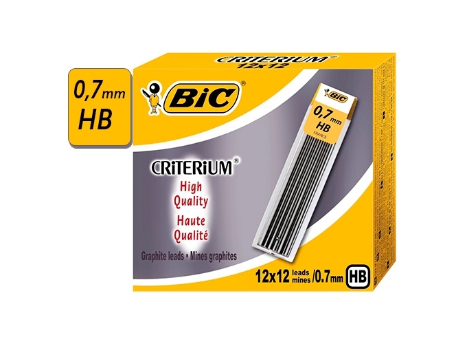 ETUI 12 MINES GRAP. BIC CRITERIUM 0,7MM HB (x12)