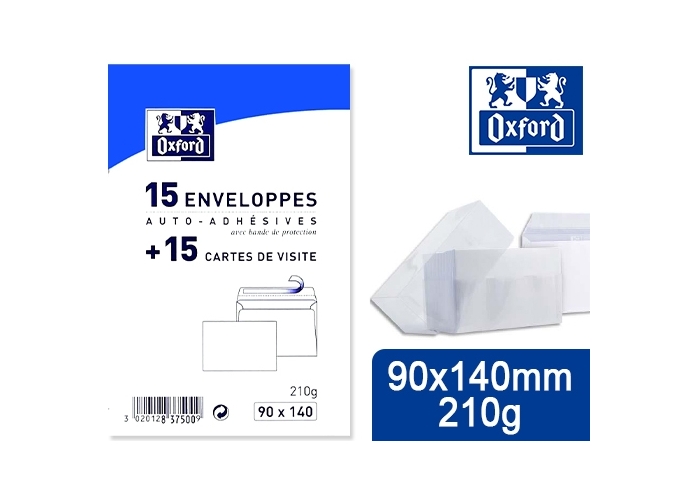 ETUI 15 CARTE   15 ENV. AUTOC. 90X140 (25)
