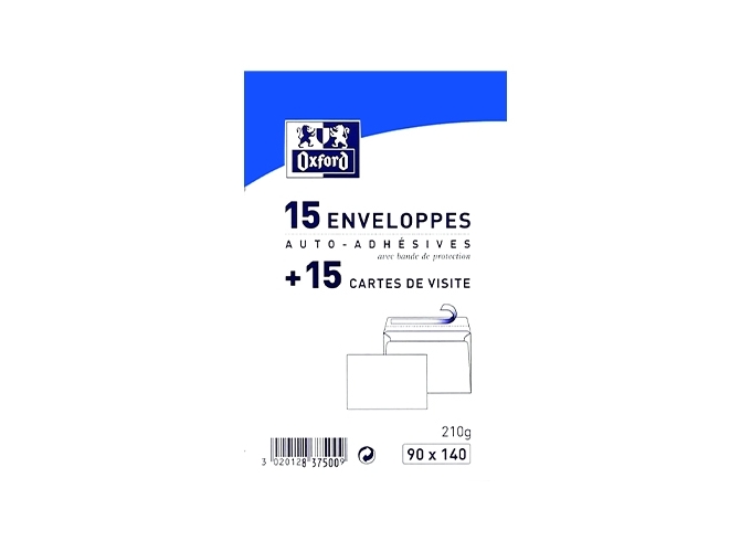 ETUI 15 CARTE   15 ENV. AUTOC. 90X140 (25)