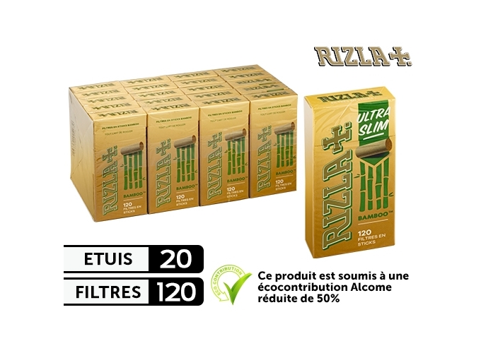 ETUI 20 STICKS 6 FILT 5.7MM RIZLA SLIM BAMBOO (20)