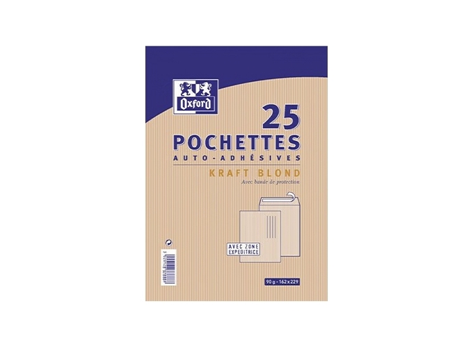 ETUI 25 POCH. KRAFT 90G AC. PROT. 162X229-A5 (20).