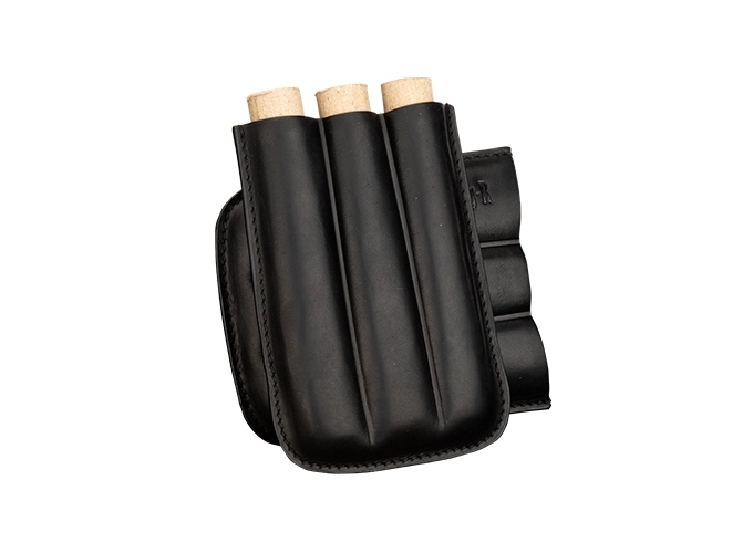 ETUI 3 CIGARES CUIR NOIR