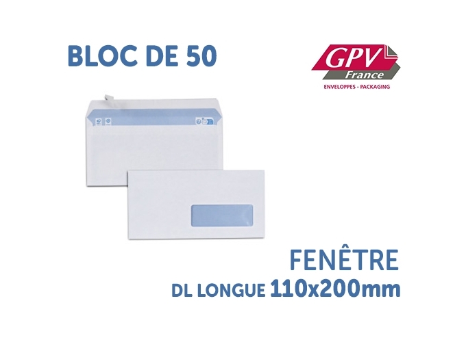 ETUI 50 ENV. 110X220 FEN. AC. PROTECT. (BTE.20)